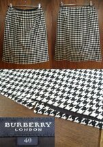 1638 BURBERRY LONDON バーバリー ロンドン スカート パンツ 計4点/デニム 膝丈 膝下 タイトスカート 13 40 ハウンドトゥース 千鳥格子_画像7