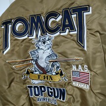 AVIREX/新品メンズM/MA-1フライトジャケットTOPGUN/トップガン/TOMCAT/トムキャット/セージ/タン・茶系/ミリタリー ジャンパー_画像6