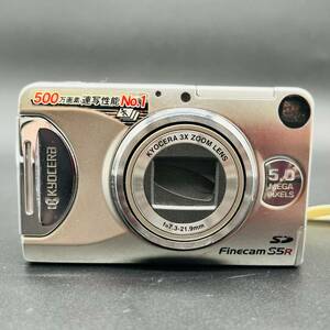 KYOCERA Finecam S5R ｆ7.3-21.9㎜ 3X ZOOM LENS カメラ デジタルカメラ コンパクト 小さい 中古品 動作未確認 現状品 シルバー 6482