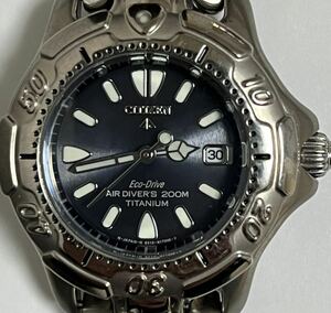 【送料無料】CITIZEN/Eco Drive/AIR DIVERS 200M/TITANIUM/レディース ウォッチ/日に当てて動作確認/専門的動作未確認