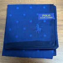 【新品】ハンカチ POLO PALPH LAUREN ポロ ラルフローレン 紳士用 紺色 ネイビー バーバリー Burberry【未使用品】_画像1