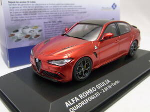 ★希少!★Alfa Romeo GIULIA Quadrifoglio 2.9I V6 Bi-Turbo Monza Red 1/43【アルファロメオ ジュリア 952】★美品!★アルファ GTA