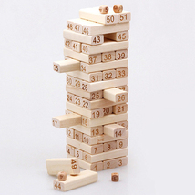 木製 ブロック 積み木 51ピース 知育玩具 おもちゃ 積み木 ドミノ ブロック バランス###積木JMT-51PC###_画像2