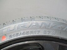 BN404 新古セット 215/45R17 ×7.5J +50 トヨタ美品アルミ + 新品夏4本価格！ブリヂストン TURANZA 2023年製 法人宛/営業所止め送料無料_画像7