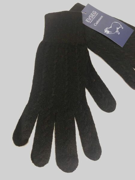 カシミアグローブ　手袋　ブラック
