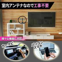 室内 アンテナ ブースター内蔵 ポータブル ワンセグ 4K HD テレビ 地デジ 車載 USB UHF VHF 高感度 野外 アウトドア 小型 屋内 デジタル_画像2