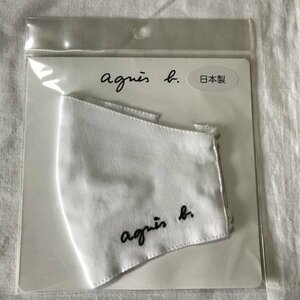 ! new goods * unopened! Agnes .-*agnes b.| solid mask [ white white * Logo embroidery ] made in Japan 