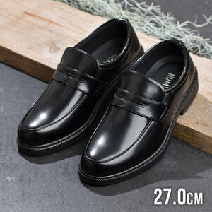 ビジネスシューズ 27.0cm メンズ 幅広 4E ローファー 靴 革靴