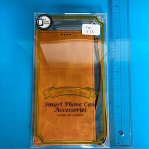 iPhone13 本革調カバーストラップ付き