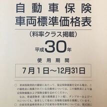 S7e-202 自動車保険 車両標準価格表 料率クラス掲載 使用期間 平成30年7月1日〜12月31日 SOMPOホールディングス 損害保険ジャパン日本興亜_画像8