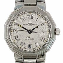 １円～ ボーム＆メルシエ BAUME＆MERCIER リビエラ MV040078 時計 レディース ブランド デイト クォーツ SS (v0078625900)_画像2