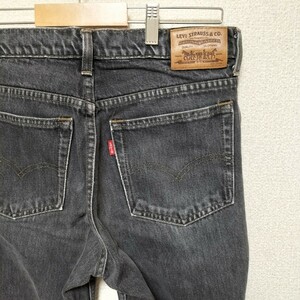 希少☆90s Vintage OLD Levi's 626 先染め ブラックデニム スリム ボトムス 赤タブ W30 ビンテージ オールド リーバイス 日本製 古着 USED