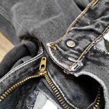 希少☆90s Vintage OLD Levi's 626 先染め ブラックデニム スリム ボトムス 赤タブ W30 ビンテージ オールド リーバイス 日本製 古着 USED_画像8