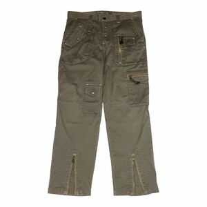 00s Japanese lable flare cargo pants L.G.B. if six was nine 14th addiction attachment kmrii share spirit g.o.a.