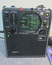 SONY ソニー スカイセンサー ICF-5600 FM/SW/MW3バンドラジオ ワイドFM対応改造 電源表示灯、ACアダプター付 動作確認品 11-36_画像1
