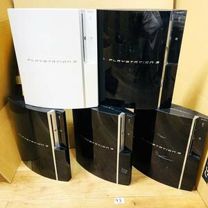 ★93【ジャンク／5台セット】★封印シールあり★ SONY PS3 本体 厚型 CECHA00 CECHL00 CW ブラック 黒 ホワイト 白 プレステ3 PlayStation3