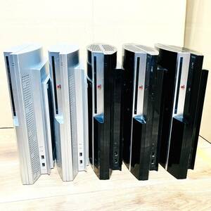 27【ジャンク／5台セット】SONY PS3 本体 厚型 CECHA00 CECHLOO SSブラック 黒 シルバー 銀 プレステ3 プレイステーション3 PlayStation3