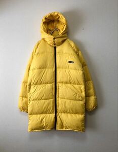 90's USA製 GERRY VINTAGE DOWN COAT ジェリー ビンテージ ダウン パーカー コート ジャケット 黄色 イエロー フック ガウン 60s 70s 80s