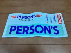 51cm×24cm PERSON'S PERSONS パーソンズ レーシングチーム ステッカー 当時物 旧車 