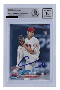 大谷翔平　直筆サイン　ルーキー　カード　Topps 鑑定品　MLBホログラム付き