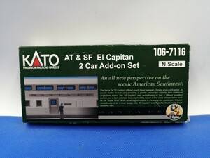 ★送料無料 即決有★ KATO 106-7116 AT& SF 'El Capitan' 2-Car Add-On Set サンタフェ 増結 2両セット