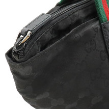 GUCCI グッチ GGキャンバス シェリーライン トートバッグ ハンドバッグ レザー ブラック 黒 レッド 赤 グリーン 緑_画像6