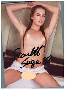 ◇　スカーレット・セージ Scarlett Sage 2L判　サイン写真　COA簡易証明書付