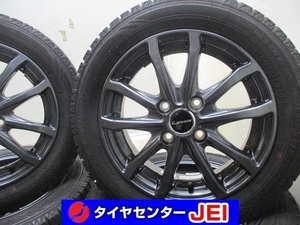 14インチ 8.5分山 155/65R14 4.5J+45 100 軽自動車 中古スタッドレスタイヤアルミホイール【4本セット】 送料無料(SA14-3860）