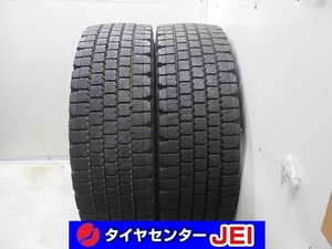 245-70R19.5 136/134J 9分山 ブリヂストン W910 2020年製 トラック用 中古スタッドレスタイヤ【2本】送料無料(S19.5-6875）