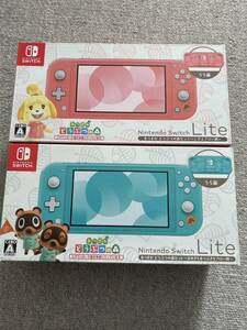 ニンテンドースイッチ ライト あつまれどうぶつの森セット しずえアロハ柄＆まめきち・つぶきちアロハ柄 2種 Nintendo Switch Lite 