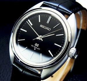 GRAND SEIKO グランド セイコー HI-BEAT 4520-7010 Steel Black Dial メンズ 手巻き(美品、OH済み ) / 36mm