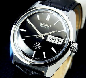 GRAND SEIKO グランド セイコー 6146-8000 Steel , Black Dial メンズ 自動巻き(美品、OH済み ) / 36mm