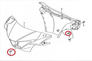 送料185円　送料185円　２個セット　５/アドレスV125S　V125G　ハンドルカバー　ネジ　メーターカウル