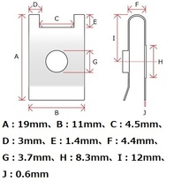 C/送料185円　1個　複数相談　クリップナット　M5　ホンダ　ヤマハ　カワサキ　スズキ　カウルナット　スピードナット_画像2