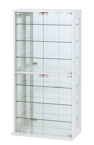 [ new goods ] collection case display rack width 60cm display shelf height 120cm figure rack wall surface storage case glass storage white 