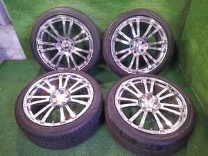 ミニバン等に!! VAQUISH 19x8.5J OFF40 5H PCD114.3 タイヤ付 225/45R19 売切!!