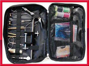 [ new goods ] case attaching fly tying kit vise set silver color. AA vise attaching *