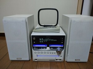 1円~ Victor CA-UXW500-W ミニコンポ 通電確認済 CD MD カセットテープ