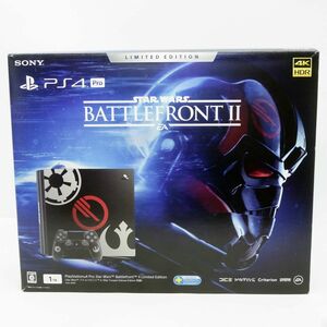 057 SONY ソニー PS4 Pro CUHJ-10019 1TB スターウォーズ バトルフロント2 リミテッドエディション 本体/その他付属品付 ※中古