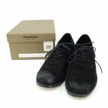 156 PADRONE パドローネ BL DERBY SHOES 外羽根レザーシューズ ダービーレザーシューズ PU8394-2103 41 26.5〜27cm相当 箱有 ※中古_画像1