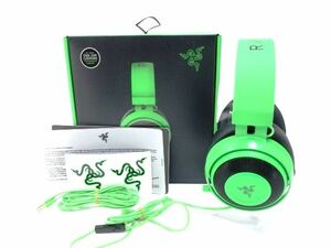 099 ●Razer Kraken Pro V2 Green Oval ステレオ ゲーミングヘッドセット RZ04-02050600-R3M1 ※中古