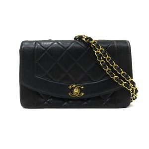 171s CHANEL シャネル ダイアナ 22 マトラッセ チェーン ショルダーバッグ ラムスキン ゴールド金具 2番台