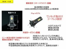 100W級 スマートドライバー ポン付 18000LM H7 LED 超小型 ファン付 ヘッドライト 明るさ600%UP TDM900/A XT1200Z/XV1900A/YBR125(2007-08)_画像2