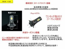100W級 スマートドライバー ポン付 18000LM H7 LED 超小型 ファン付 ヘッドライト 明るさ600%UP ZRX400(2011-15)(2016-17)/ZX-10R(2004-05)_画像2