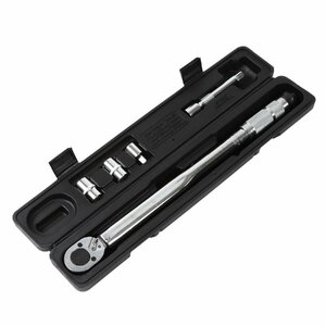 プレセット型 トルクレンチ 差込角12.7mm 28-210N.m 1/2インチエクステンションバー【タイヤ交換 車用工具 自転車 車 メンテナンス】◆