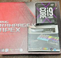  中古 G.Skill 32GB DDR4 3200MHZ + Intel Core i9-7900X + ASUS ROG RAMPAGE VI APEX X299 セット_画像1