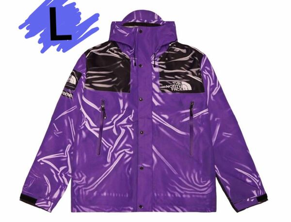 Supreme TNF Trompe Loeil Printed Taped Seam Shell Jacket "Purple"