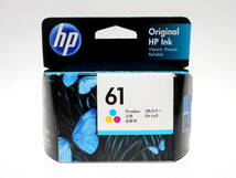 hp ヒューレットパッカード 純正インクカートリッジ HP61 3色カラー 期限切れ 2022.11_画像1