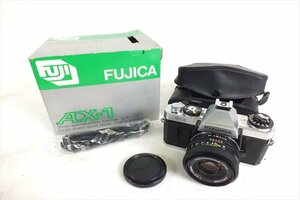 ◇ FUJICA フジ AX-1 フィルム一眼レフ 2.2 55mm 元箱付き ソフトケース付き 中古 現状品 231008R7429