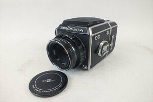 ☆ ZENZA BRONICA ゼンザブロニカ 中判カメラ NIKKO-P 1:2.8 f=75mm シャッター切れOK 中古 現状品 231202K6036